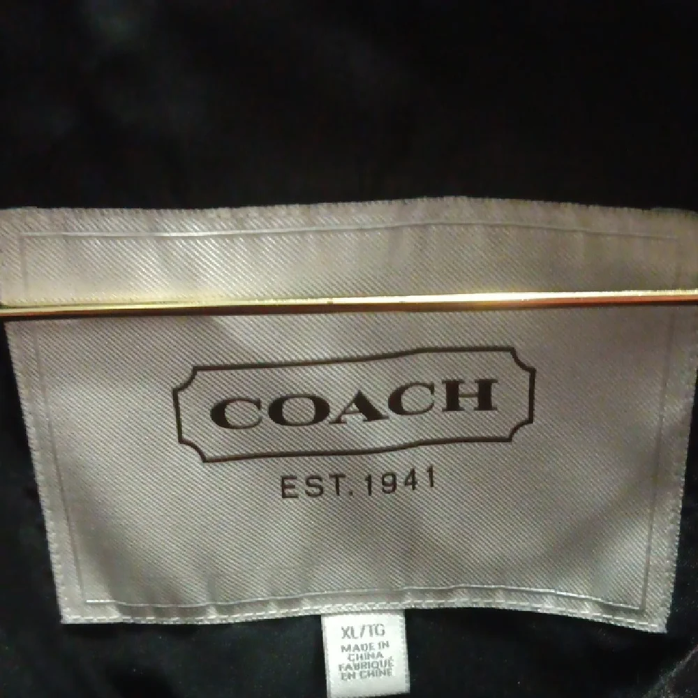 Coach Women's Black and Brown Animal Print Pea Coat - Picture 3 of 15